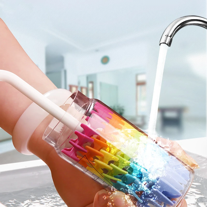 

New Silicone Baby Bottle Brushes for Cleaning Kids Milk Feed Bottle Nipple Pacifier Nozzle Spout Tube Cleaning Brush
