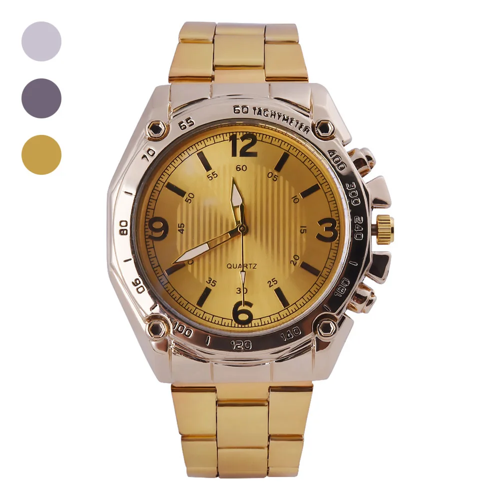 

Man Quartz Watch Simple Steel Business Men Watches Durable Alloy Band Wrist hours Second Display Dial Watches Clock
