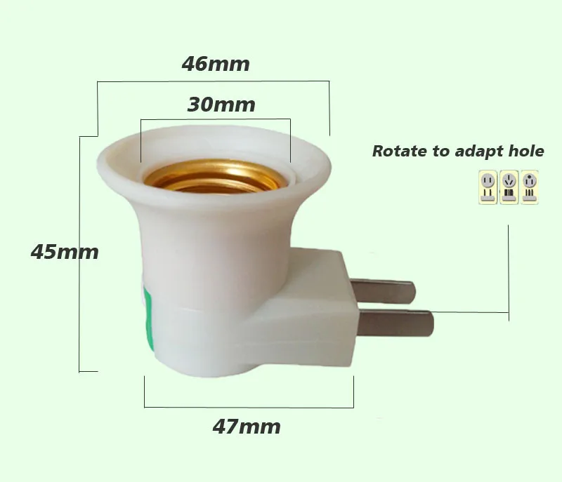 4 шт./лот E27 гнездо для ЕС переходник с включения-выключения управления e27 основание светильника