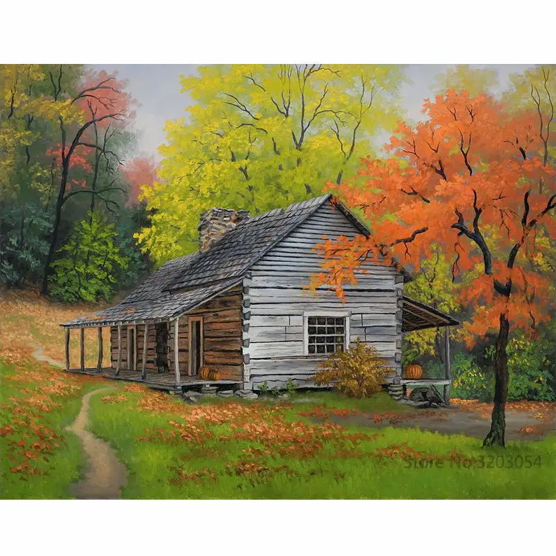 

CHUNXIA Framed DIY Painting By Numbers Landscape Acrylic Painting Modern Picture Home Decor For Living Room 40x50cm RA3510