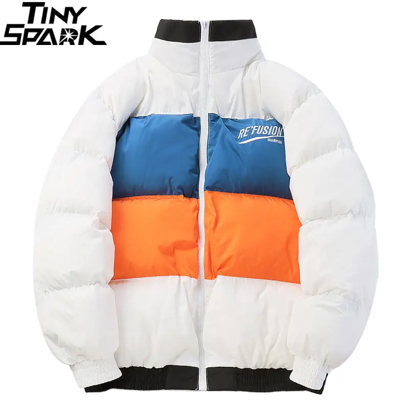 Men Hip Hop Jacket Winter Parkas 2018 Oversized Streetwear Windbreaker Padded Jacket Coat Warm 