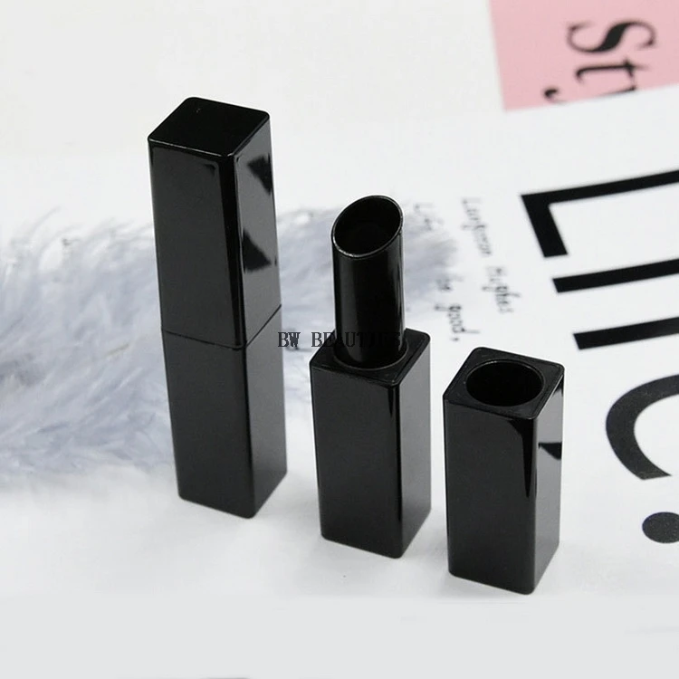500Pcs/Lot Cosmeitc Makeup Lipstick Container, DIY Empty Black Lipstick Tube, Aluminum Tube for
