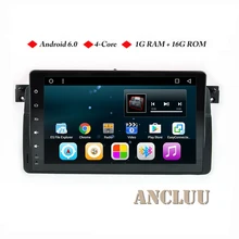 Ancluu Android 6.0 Quad Core GPS de Navegación de 9 Pulgadas Completamente Táctil reproductor de DVD del coche para BMW E46 M3 Serie 95 05-3 con BT/RDS/Radio