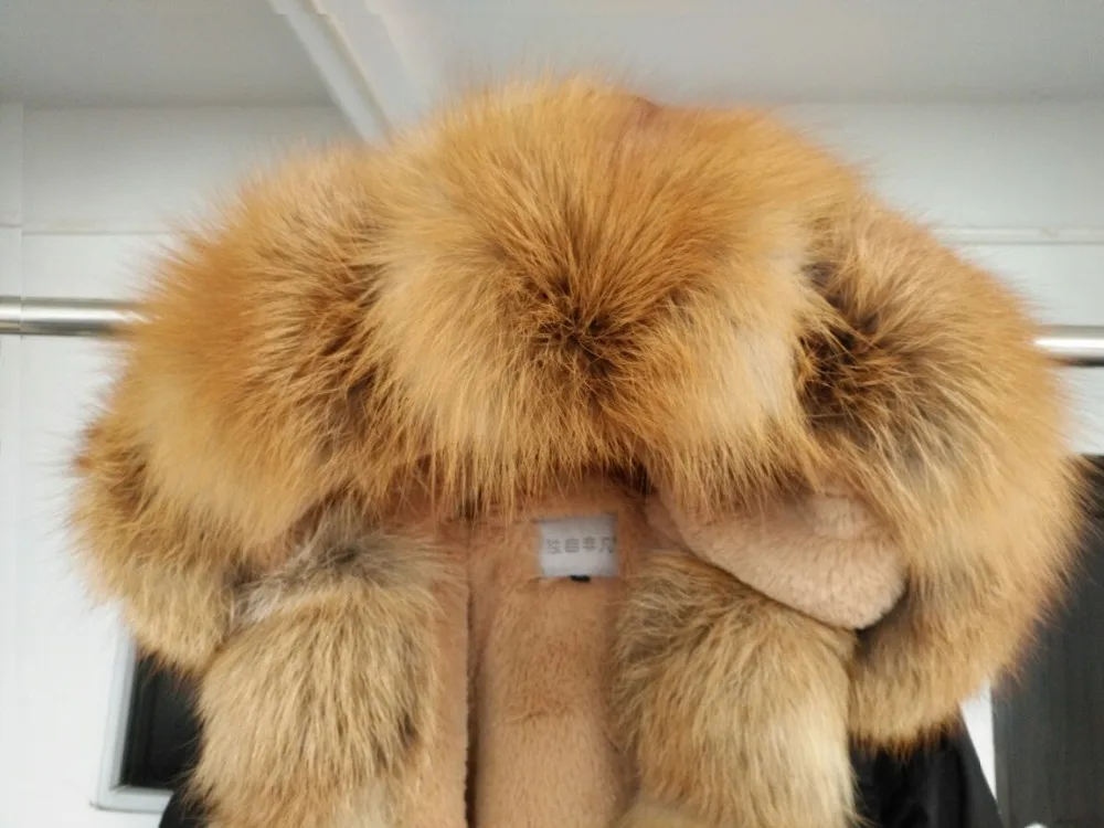Брендовая стильная зимняя куртка женская новая длинная парка пальто из натурального меха большой енот меховой воротник с капюшоном парки толстая верхняя одежда