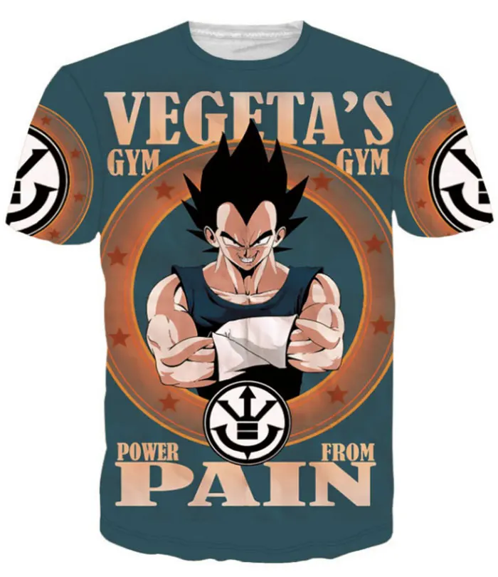 

2019 summer new 3D digital printing cartoon Goku old turtle European and American style men's casual short-sleeved T-shirt comfo