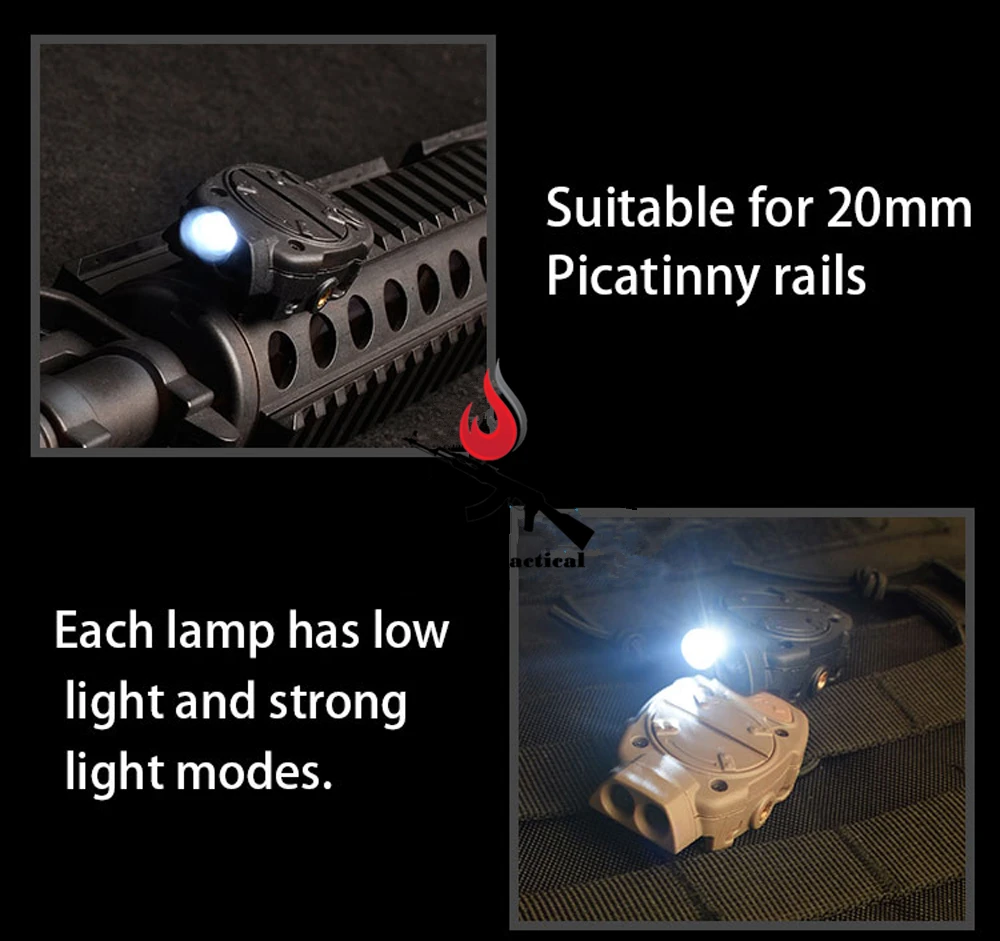 Ferroviário com Interruptor Luz para Picatinny Softair Tático Noite Evolução Capacete Remoto Luz Cauda Branco Vermelho ir Arma Luzes 17 Cheap Luzes de armas