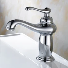 Chrome Polished Basin Faucet Deck Mounted Bathroom Sink Faucet Mixer Tap Single Hole Single Handle KD1219 everso newly bathroom basin sink faucet waterfall widespread chrome polish single handle single hole mixer tap deck mount