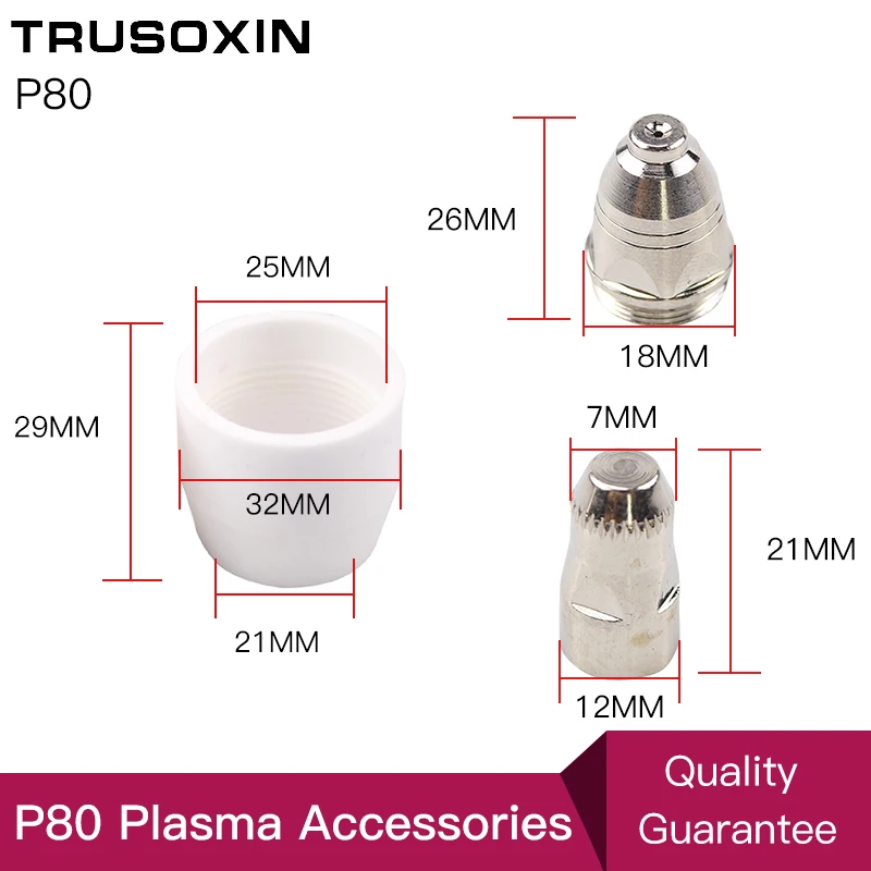 30pcs CUT80 LG80 80A Inverter Plasma Cutter P80 Cutting Machine Gun Consumable or Accessories Shield Porcelain Cup Electrode Tip 30pcs CUT80 LG80 80A Inverter Plasma Cutter P80 Cutting Machine Gun Consumable or Accessories Shield Porcelain Cup Electrode Tip