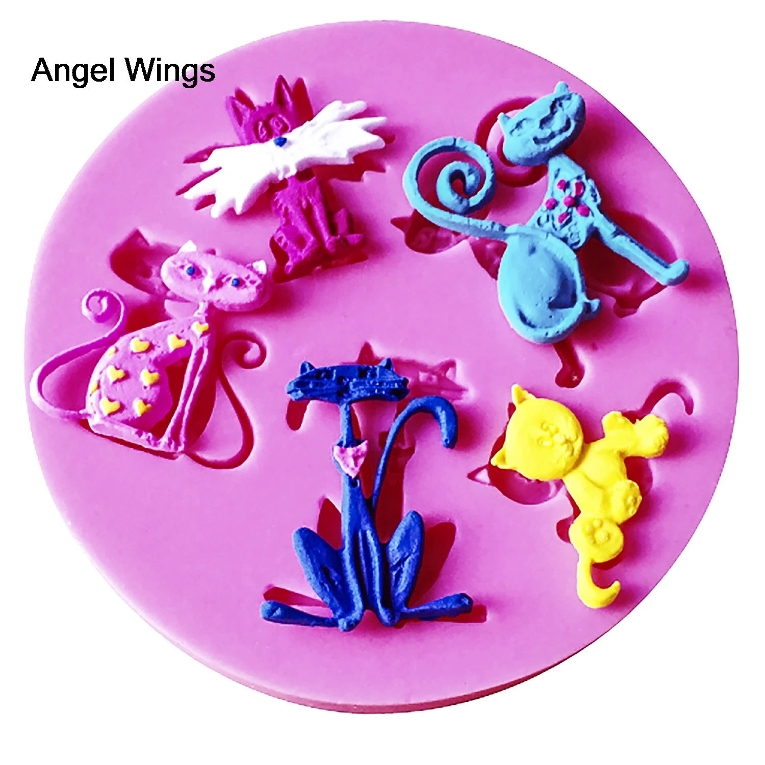 

Food grade fondant cake silicone mold Halloween cat shaped for polymer clay chocolate pastry candy making decoration tools F0047