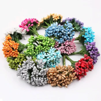 Hand DIY material wholesale glass fruit hair ornaments production materials colorful leaf foliage fruit fake flower