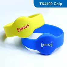 WB02 пвхс радиодатчиком, RFID Силиконовый браслет с биркой RFID Метка для гостиничного замка 125HKZ с TK4100 чип