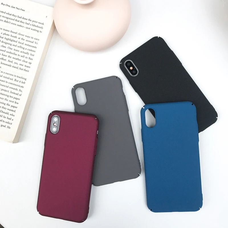 

QZPC Popular Simple Cases For Apple iPhone X 7 7Plus 8 8Plus 6 6s 6splus 6Plus Case Cover Fashion Plastics Plain Dropshipping