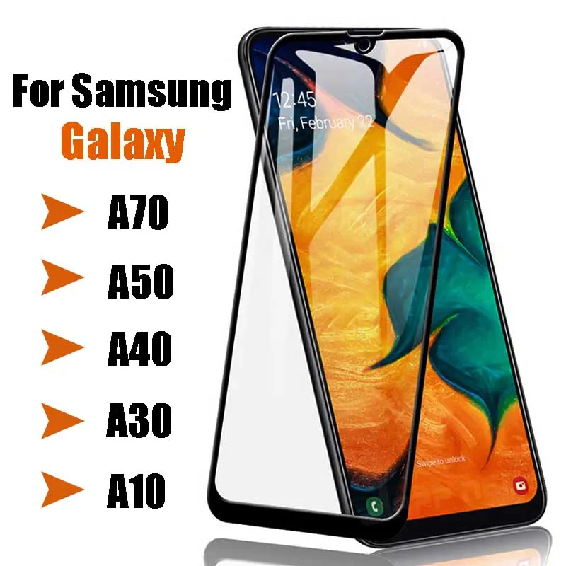 

Glass on the for Samsung galaxy a70 a50 a40 a30 a10 Protective screen protector a 70 50 40 30 10 tempered film galaxi armor 50A