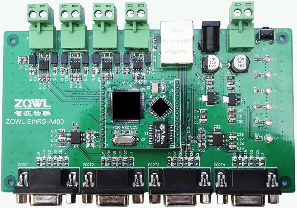 Для Wisdom embedded 4 Серийный Сервер/4 серийных порта RJ45/Интернет вещей/485/232 | Компьютеры
