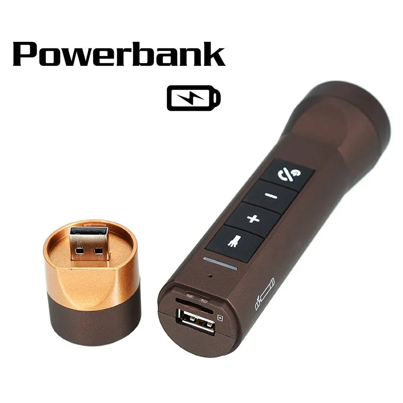5 в 1 портативный светодиодный фонарик с Bluetooth динамиком USB зарядное устройство Внешний аккумулятор 2200 мАч фонарь для велосипеда Bluetooth динамик с микрофоном