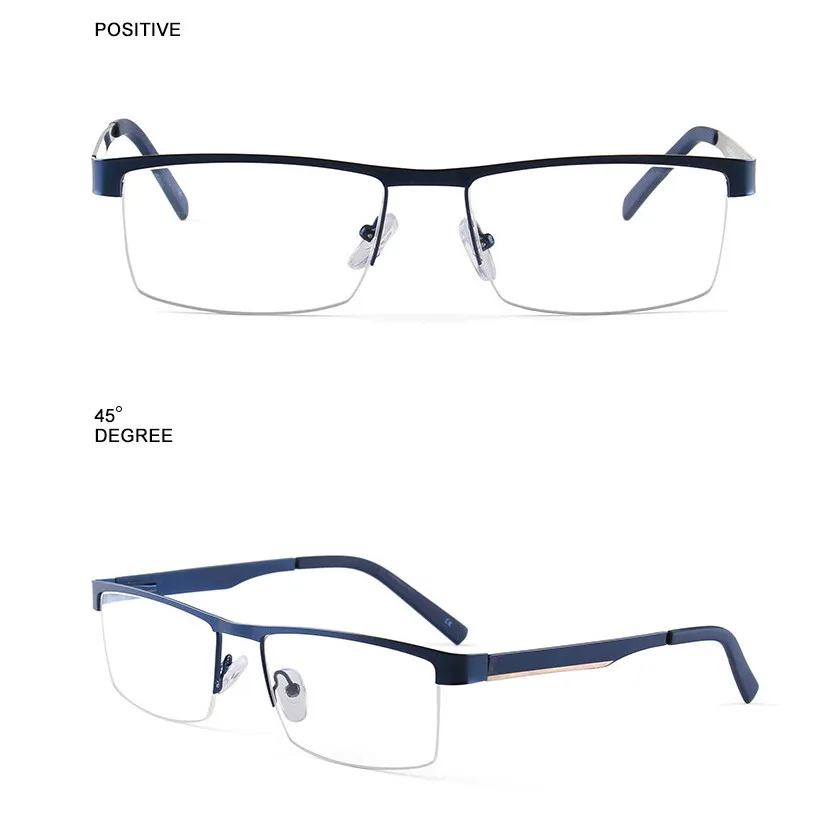 

Belight Optical Mens Classsical Business Metal Alloy Hafl Rimless Frame Prescription Eyeglasses Optical Frame Eyewear 21014
