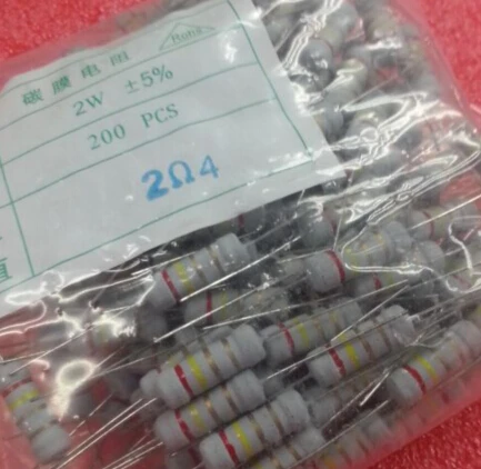 2 W 1R-1M 1ohm на 1 м 2 Вт 1R на 1 м 2 Вт угольный осажденный 5% 200 шт./лот