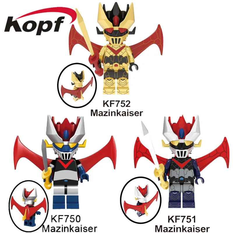 

Building Blocks Super Heroes Bricks Mazinkaiser Mazinger Z Figures Dolls Collection For Children Toys Gift KF750 KF751 KF752