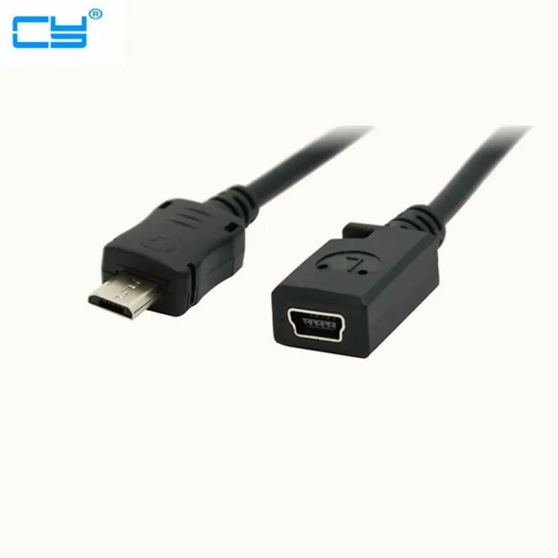

Mini USB Female to Micro USB Male Connector Adapter Cable for phones MP3 MP4
