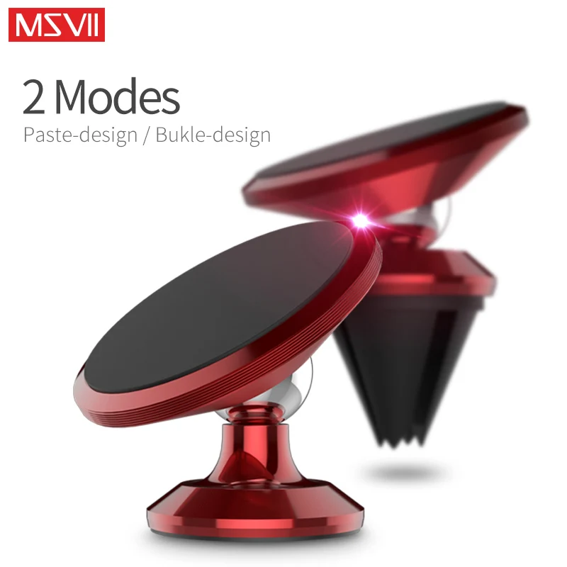 MSVII Магнитная автомобильная подставка для телефона iPhone samsung Xiaomi 360 Вращение