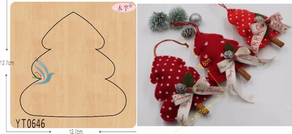 

Little Christmas tree DIY new wooden mould cutting dies for scrapbooking Thickness/15.8mm/YT0646