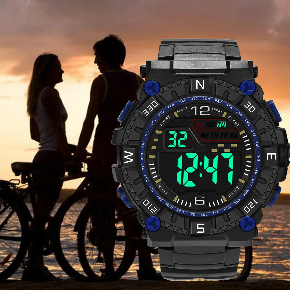 

Duobla watch men Unisex Fashion LED Electronic Sports Watch Calorie Pedometer Chronograph Outdoor Watches skmei relogio GIFT p#