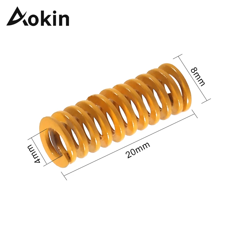 Aokin 3D Printer Parts Spring Length 20mm OD 8mm ID 4mm Heat Bed Compression Springs for Creality CR-10 10S S4 ender 3 latest cr10 pro dual gear all metal extruder adjustable extrusion spring compression for ender 3 5 cr10s pro 3d printer parts