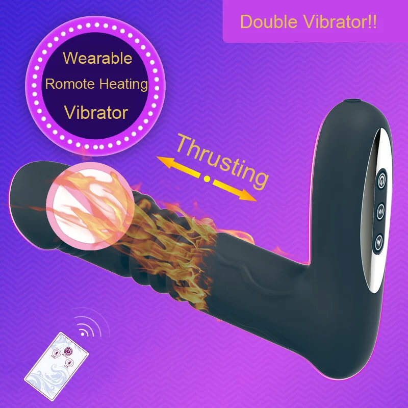 Wireless Remote Control Wearable Thrusting Heated Vibrator Invisible Thrust font b Dildo b font G Spot