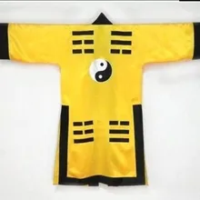 Унисекс халат даосизм тайская Униформа даосский кунг-фу одежда добок летне-весенние костюмы желтого цвета