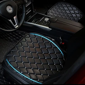 

Leather Crystal Diamond Car Seat Cushion Covers For Women Girls Universal Size Safety Car Seat Protector Interior Accessories