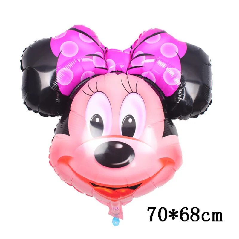 2 шт. Гигантские Воздушные шары в форме мыши Микки и Минни, воздушные шары из фольги для дня рождения, украшения для дня рождения, Классические игрушки в подарок - Цвет: 2pcs