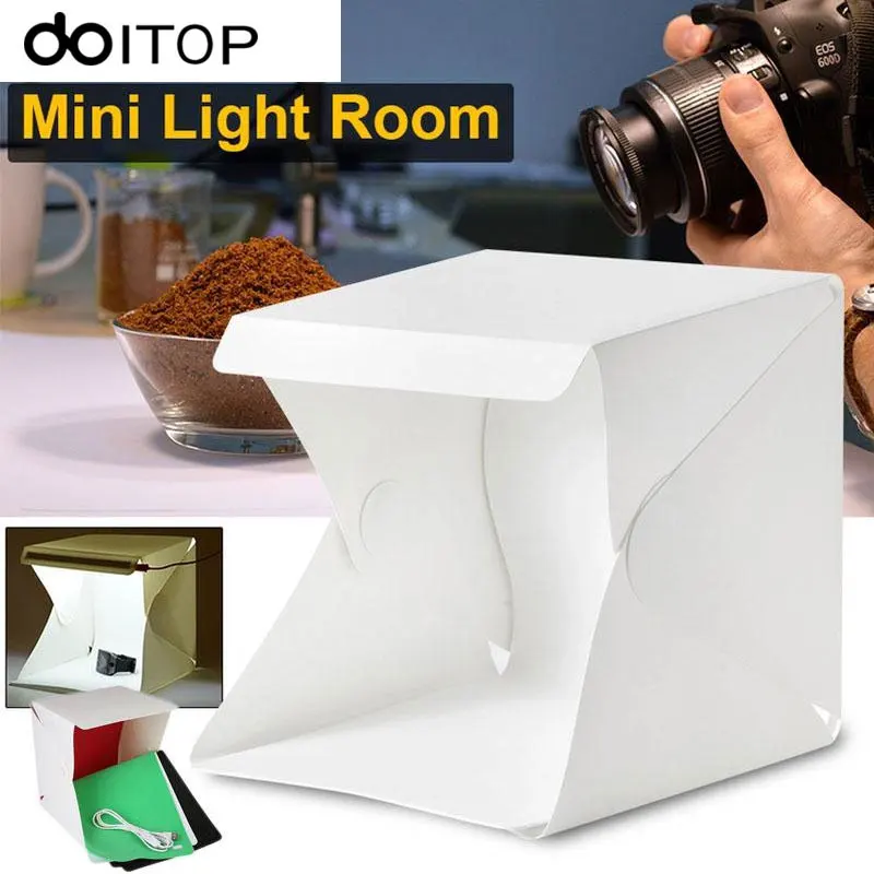 

DOITOP Portable Camera Photo Studio LED Light Room 9inch Photography Lighting Tent Kit Mini Backdrop Box Accessories Softbox #3