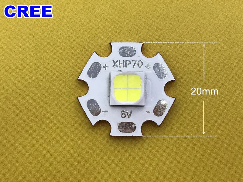 СВЕТОДИОД cree xhp70 30 Вт 4022лм 6v12в cree диод сильный светильник-вспышка лампы для мотоциклов Автомобильные лампы головной светильник источник