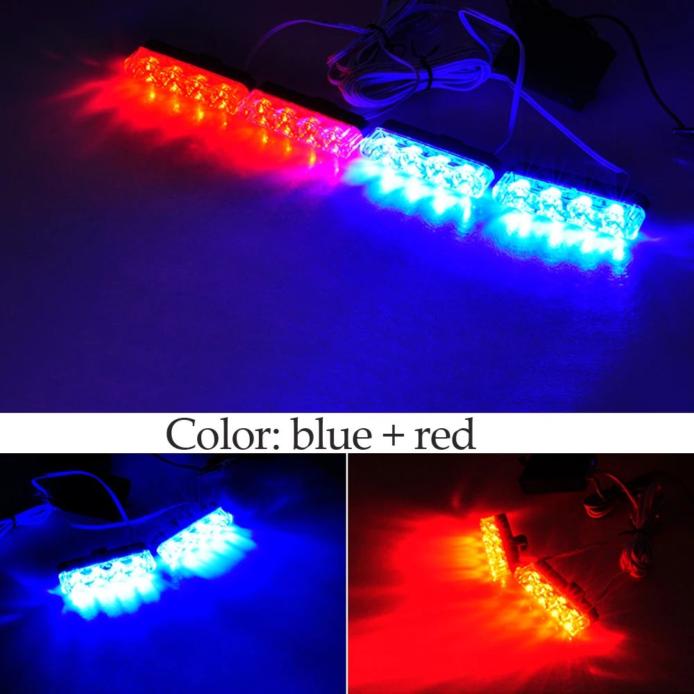 DC 12V 4x6 Led светодиодная вспышка для автомобиля мотоцикла стробоскопическая