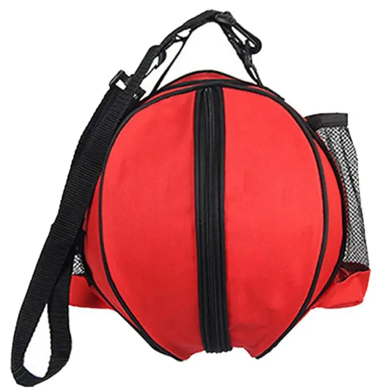 Portable Outdoor Sports Shoulder Soccer Ball Bags Training Equipment Accessories Kids Football Volleyball Basketball PVC Bag - Цвет: Красный