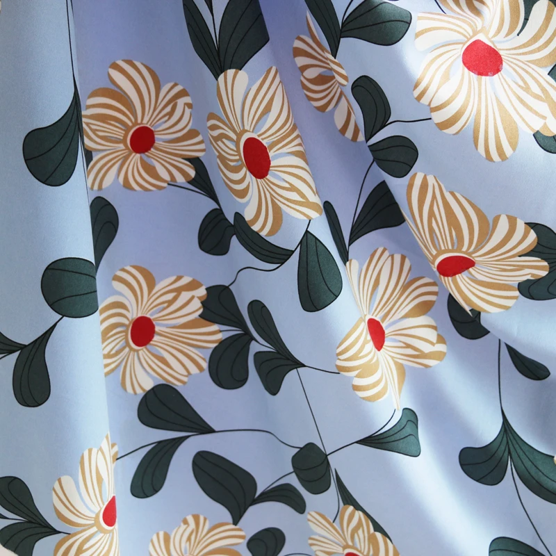 Африка цветок стрейч шифон креп материал для рубашки платье Непрозрачный 100 см* 150 см