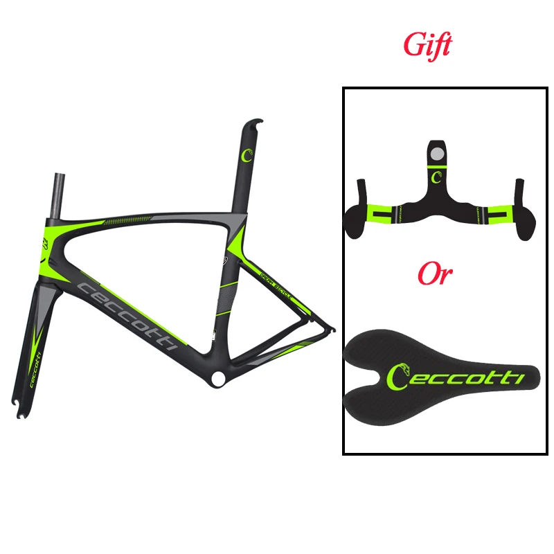 Perfect Newset Ceccitto Brand Yellow Carbon road frame carbon bike frame T1000 UD road bicycle Di2 and Mechanical quadro de bicicleta 10