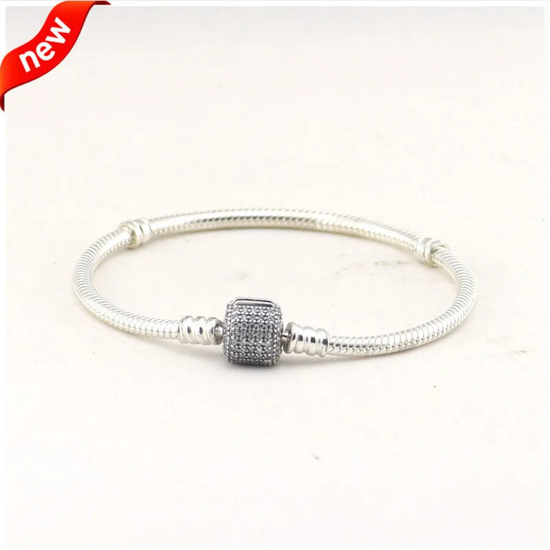 

CKK Bracelet 100% 925 Sterling Silver Signature Clasp Bracelets Bangles Europe Fashion Bracelets for Women Girl DIY Jewelry B017