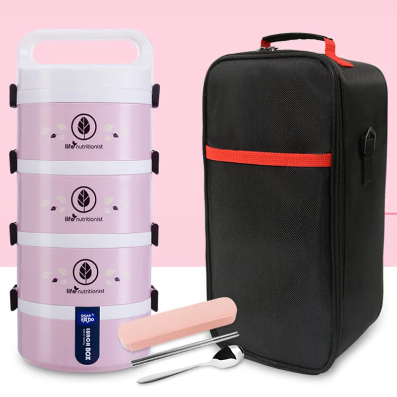 4 Layer Pink Герметичные микроволновые Ланчбокс пластиковые детские контейнеры для хранения еды из нержавеющей стали Ланч-бокс Bento термо-теплоизолированные Япония - Цвет: 4 Layer Pink