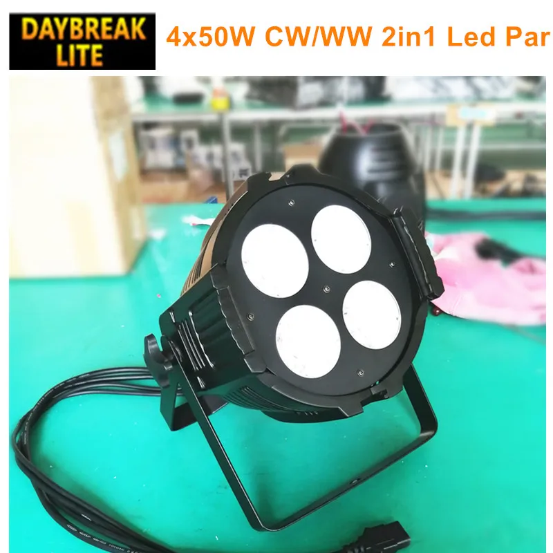 

4x50w led par light cold white and warm white color COB DMX512 stage facelight projector for theater disco stage party show