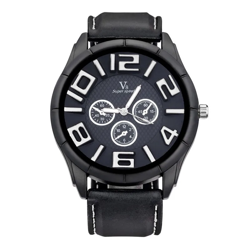 

New Arrival English Letters Pattern Women Analog Quartz Dial Wrist Watch 2016 relogio feminino watch Vintage Wrist Watch Hot
