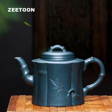 250cc подлинный исинский чайник Bamboo Pot Master ручная работа, из фиолетовой глины зеленый пивоваренный чай Zisha чайный набор Чай Чайник Чайная посуда
