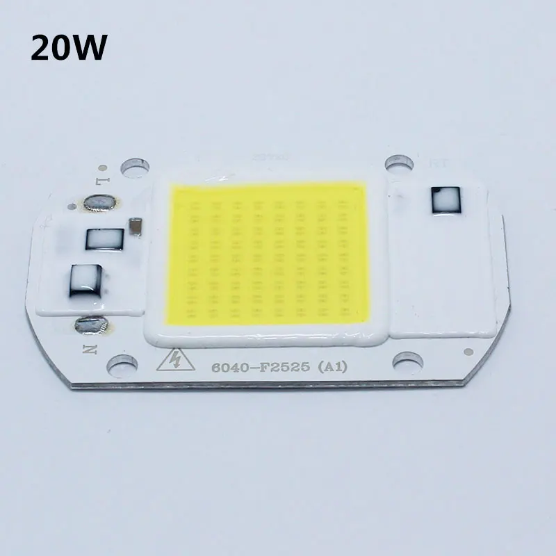 Светодиодный COB лампа LED чип 20 Вт 30 Вт 50 Вт светодиодный чип 110V 220V Вход IP65 умная ИС(интеграционная схема) подходит для DIY светодиодный прожектор светильник Холодный белый/теплый белый/белый