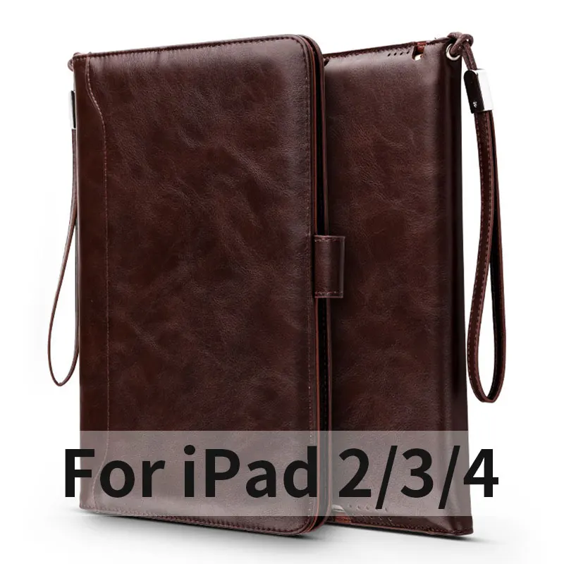 Для Fundas Apple iPad 2/3/4 mini 1 2 3 4 роскошный бизнес Pocketbook PU флип-чехол с подставкой Умный Магнитный чехол для сна - Цвет: 14