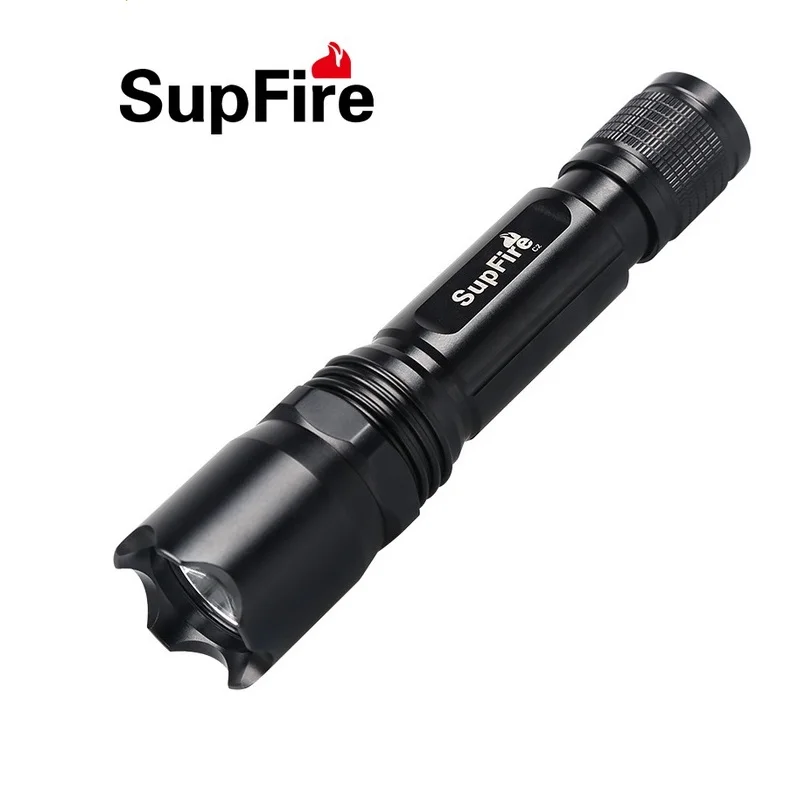 

2016 New SupFire C2 CREE Q5 LED Flashlight Lanterns 260 Lumens Searchlight Single Torch by 18650 Battery