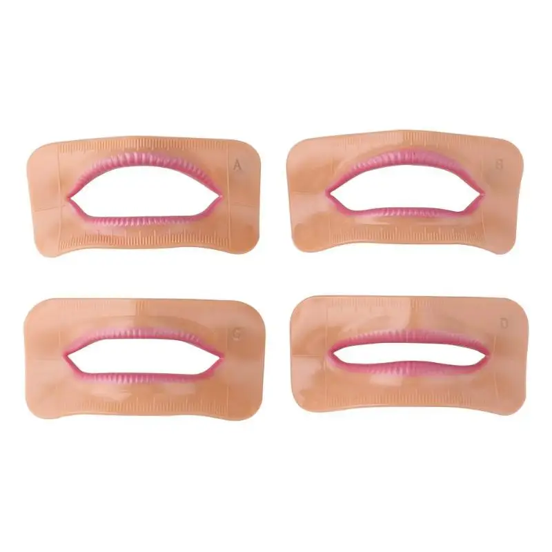 4pcs Different Shape Dental Lip Model Lab Denture Laboratory Mouth Measuring Lip Measurement Tools Dropshipping