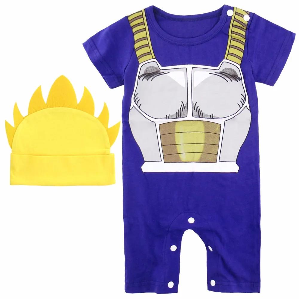 Baby Boys Dragon Ball Z Vegeta Costume Romper Funny Infant Onesie