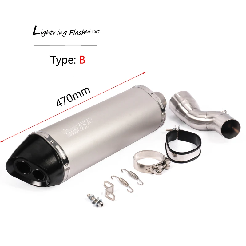 Para 2013-2016 BMW R1200GS aventura tubo de escape de deslizamiento en la motocicleta de medio de 51mm Dual-salida cola escapar DB asesino