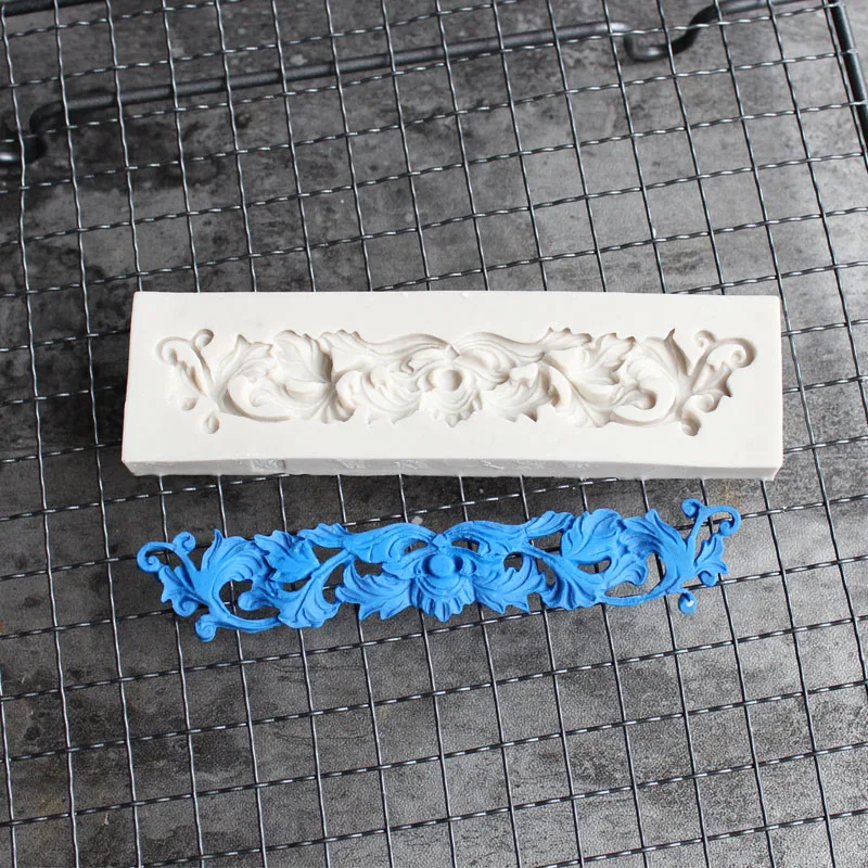 DIY торт сахарный поделка винтажная рельефная граница силиконовая форма помадка форма для украшения торта инструменты форма для конфет