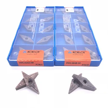 

Korloy VNMG160404 VNMG160408 HM PC9030 high quality External Turning tool carbide insert for stainless steel
